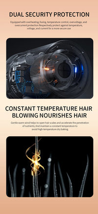 Haarföhn | Warm Kalt Kraftvoll Stylen Vielseitig Ionen Antipluis Licht-Luzern Mode