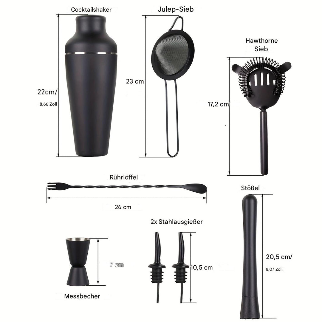 Cocktail-Set | Geschenk Professionell Edelstahl Langlebig Komplett Stilvoll-Luzern Mode