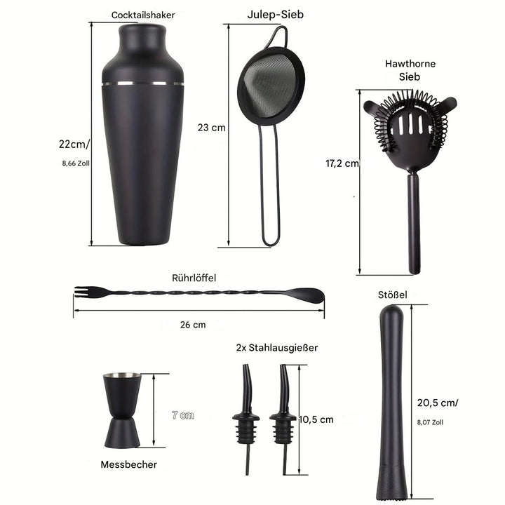 Cocktail-Set | Geschenk Professionell Edelstahl Langlebig Komplett Stilvoll-Luzern Mode