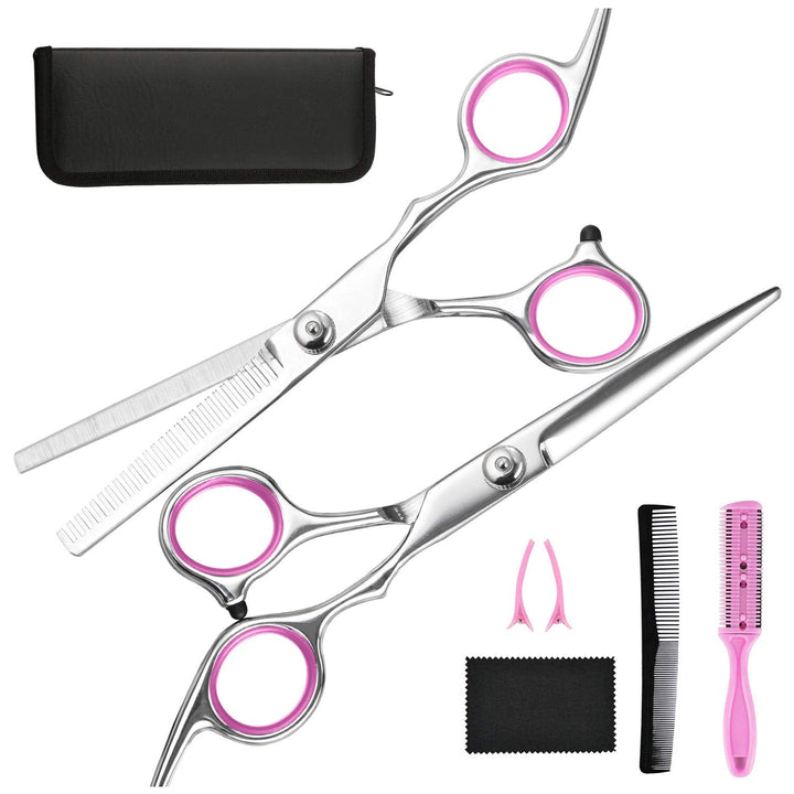 Friseurscheren-Set | Professionell, Vielseitig, Ergonomisch-Rosa-Luzern Mode