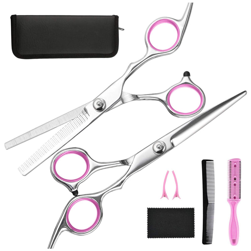 Friseurscheren-Set | Professionell, Vielseitig, Ergonomisch-Rosa-Luzern Mode