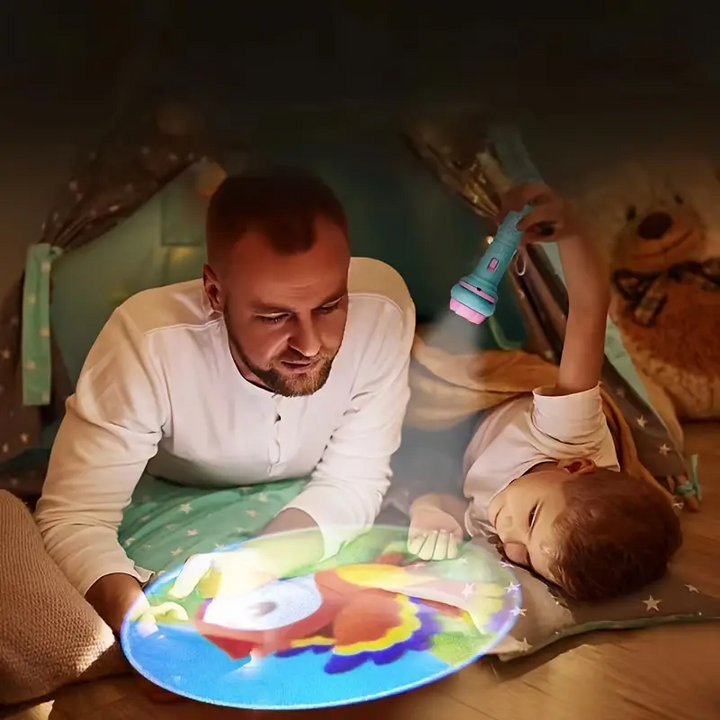 Projektor Taschenlampe | Kinder, Kreativ, Vielseitig, Lernen, Spielen, Kompakt-Luzern Mode