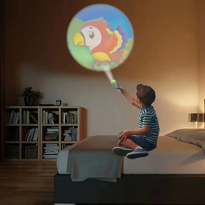 Projektor Taschenlampe | Kinder, Kreativ, Vielseitig, Lernen, Spielen, Kompakt-Luzern Mode
