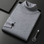 Herren Pullover | Kaschmir-Mix | Einfarbig | Weich | Streifenmuster | Warm-Dunkelgrau-XS-Luzern Mode