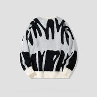 Herren Strickpullover mit abstraktem Muster, bequemes Design-Luzern Mode