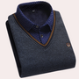 Herren Pullover mit Hemdkragen - Eleganter Strickpullover-Dunkelgrau-M-Luzern Mode