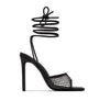 Pumps | Spitzen-Optik | Schnürverschluss | Blockabsatz | Lackleder-Schwarz-35-Luzern Mode