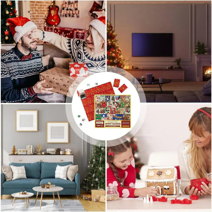 Adventskalender | Weihnachten Puzzle 1000 Teile Einzigartig Gemütlich-Luzern Mode