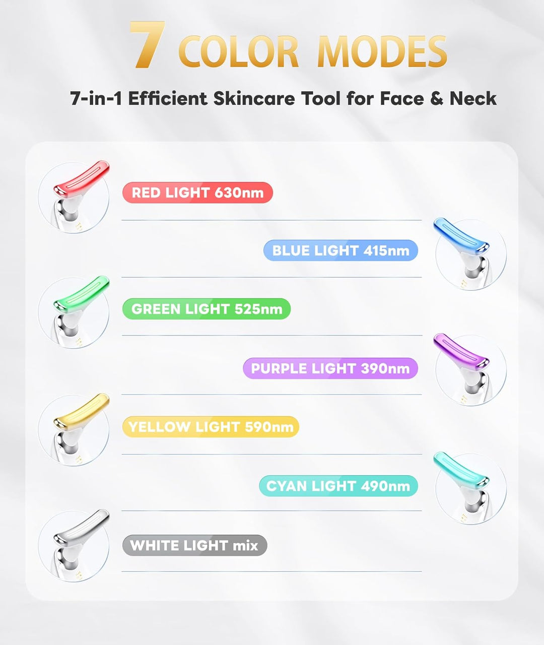 Gesichts-Massager | Multifunktionale Verjüngende LED-Lichttherapie-Luzern Mode