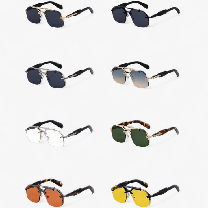 Sonnenbrille | Metal | Oversized | Randlos | Unisex | UV-Schutz-Luzern Mode