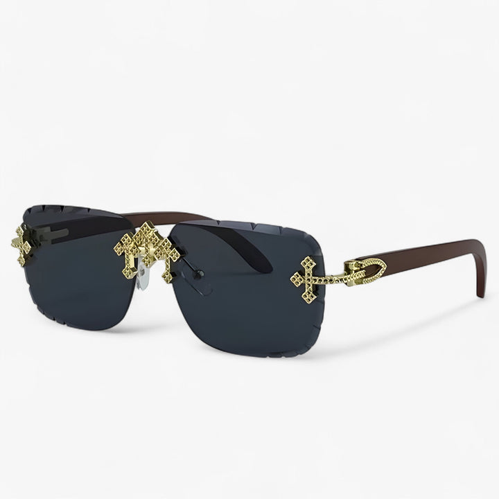 Sonnenbrille | Metallakzenten | Randlos | UV400 | Unisex | Steampunk-Luzern Mode