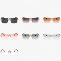 Sonnenbrille | Metallakzenten | Randlos | UV400 | Unisex | Steampunk-Luzern Mode