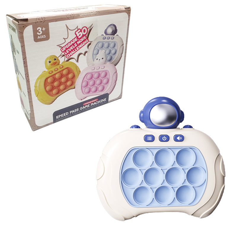 Pop It Spiel | Leuchtende Tierbläschen Kompakt Tragbar Konzentration Reflex-Astronaut-Luzern Mode