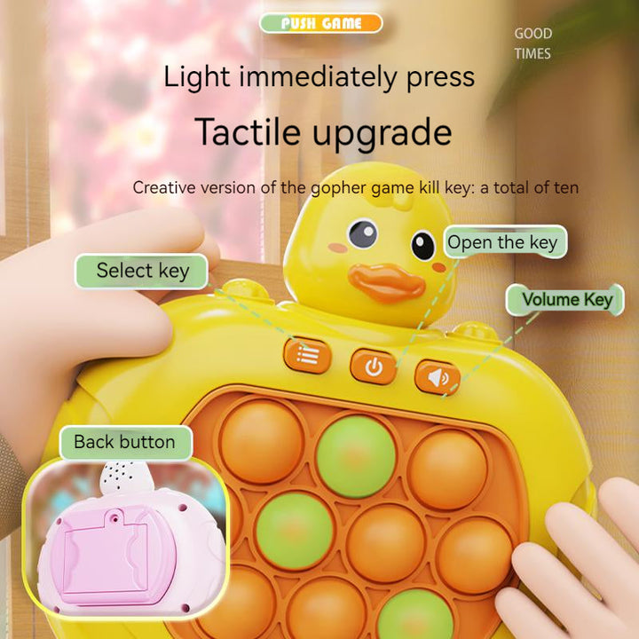 Pop It Spiel | Leuchtende Tierbläschen Kompakt Tragbar Konzentration Reflex-Luzern Mode