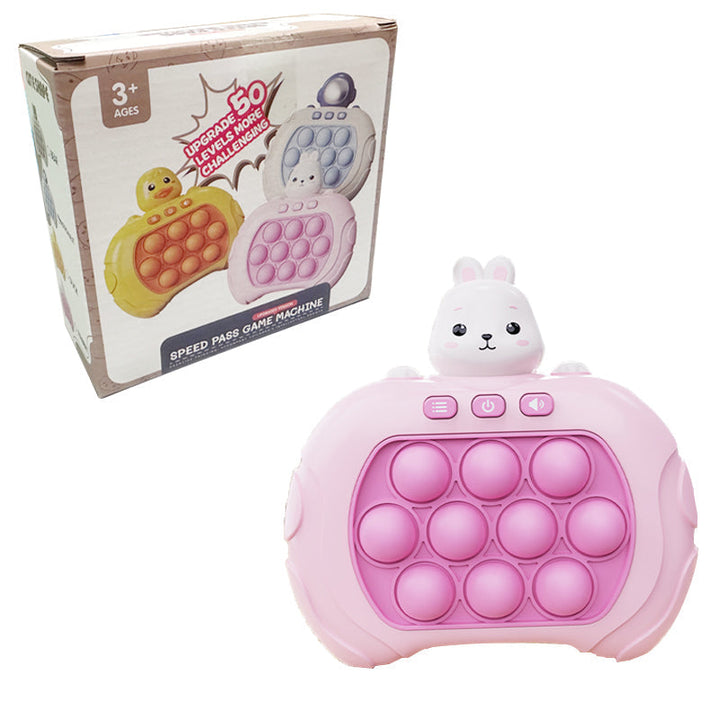 Pop It Spiel | Leuchtende Tierbläschen Kompakt Tragbar Konzentration Reflex-Kaninchen-Luzern Mode