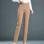 Elegante Damenhose mit hoher Taille für Büro und Alltag-Braun-XS-Luzern Mode