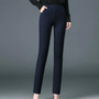 Elegante Damenhose mit hoher Taille für Büro und Alltag-Dunkelblau-XS-Luzern Mode