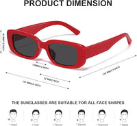 Rechteckige Sonnenbrille Unisex UV-Schutz Retro Design-Luzern Mode