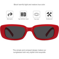 Rechteckige Sonnenbrille Unisex UV-Schutz Retro Design-Luzern Mode