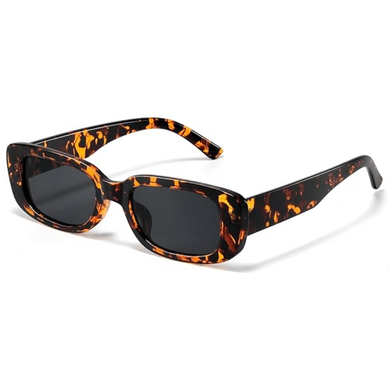 Rechteckige Sonnenbrille Unisex UV-Schutz Retro Design-Leopard 1-Luzern Mode