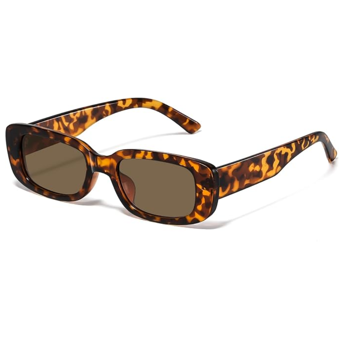 Rechteckige Sonnenbrille Unisex UV-Schutz Retro Design-Leopard 2-Luzern Mode