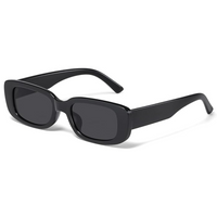 Rechteckige Sonnenbrille Unisex UV-Schutz Retro Design-Schwarz-Luzern Mode