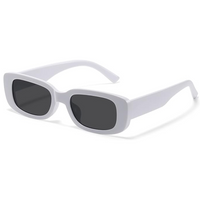 Rechteckige Sonnenbrille Unisex UV-Schutz Retro Design-Weiß-Luzern Mode