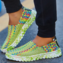 Damen Sneaker | Memory Foam | Recycelt | Mehrfarbig | Anti-Rutsch-Grün-35-Luzern Mode