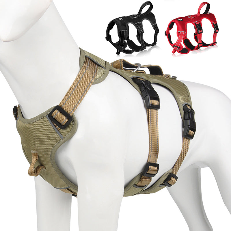 Hundegeschirr | Reflektierendes Nylon, Langlebig, Robust, Anti-Zieh, Verstellbar-Luzern Mode