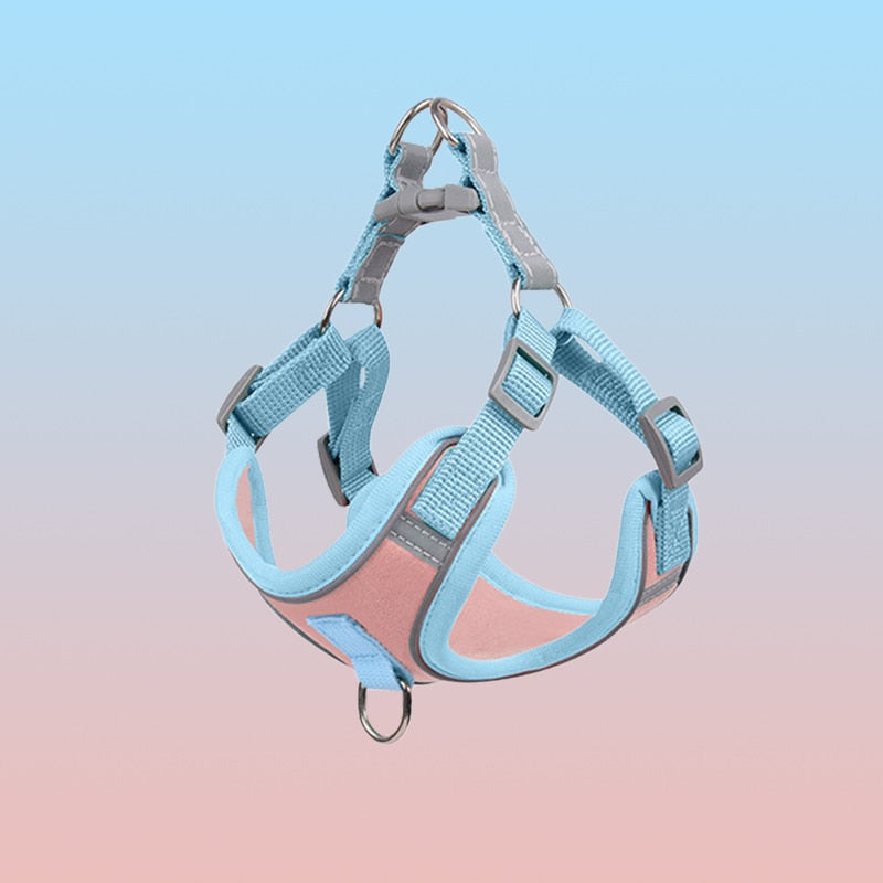 Welpen-Geschirr | Puppy, Reflektierend, Komfortabel, Langlebig, Atmungsaktiv, Sicher-Rosa-S(2.5-4kg)-Luzern Mode