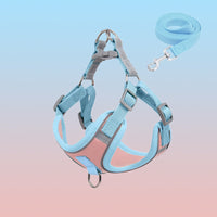 Welpen-Geschirr | Puppy, Reflektierend, Komfortabel, Langlebig, Atmungsaktiv, Sicher-Rosa Set-S(2.5-4kg)-Luzern Mode