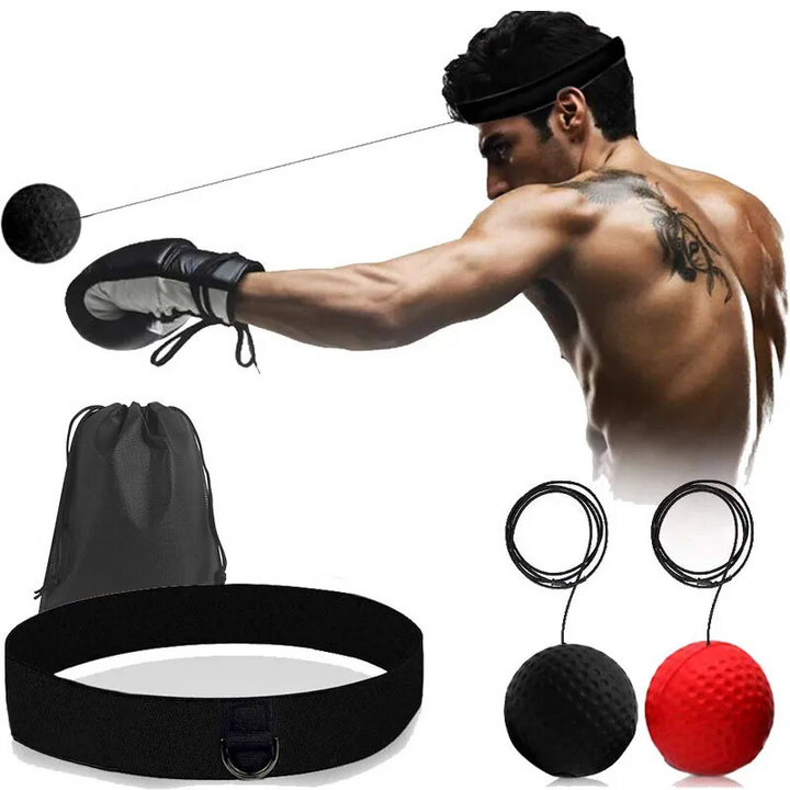 Reflexball | Boxen – Training – Koordination – Kompakt – Vielseitig – Langlebig-Schwarz (Leichtes Gewicht)-Luzern Mode
