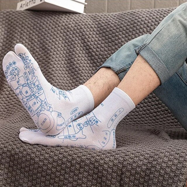 Reflexzonenmassage-Socken | Massage Baumwolle Atmungsaktiv Komfortabel Universell-Luzern Mode