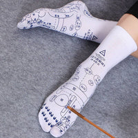 Reflexzonenmassage-Socken | Massage Baumwolle Atmungsaktiv Komfortabel Universell-Luzern Mode