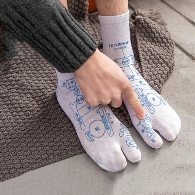 Reflexzonenmassage-Socken | Massage Baumwolle Atmungsaktiv Komfortabel Universell-Luzern Mode