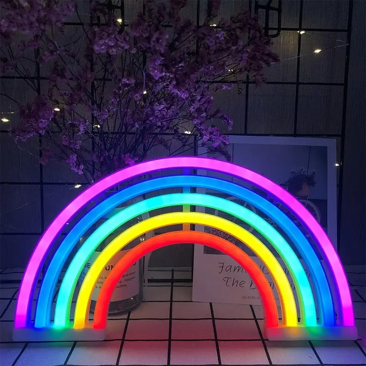 Nachtlampe | Regenbogen Aufladbar Langlebig Beruhigend Bunt-Luzern Mode