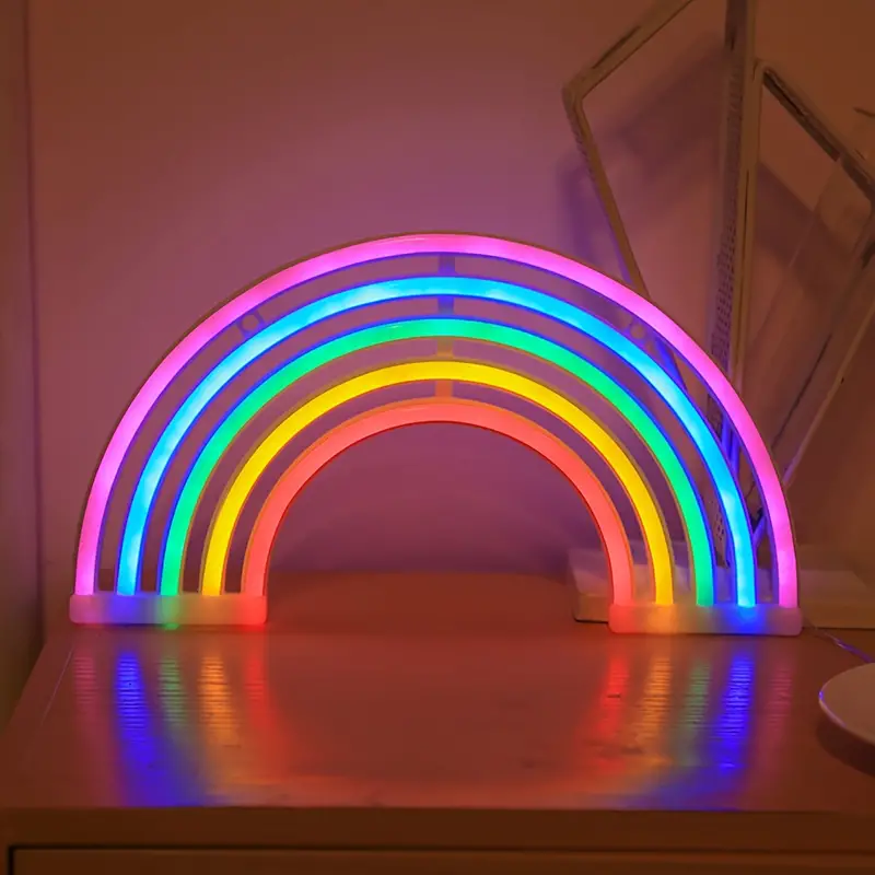 Nachtlampe | Regenbogen Aufladbar Langlebig Beruhigend Bunt-Luzern Mode