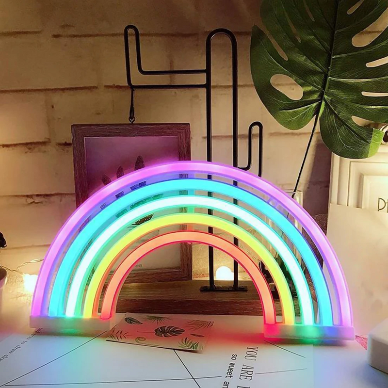 Nachtlampe | Regenbogen Aufladbar Langlebig Beruhigend Bunt-Luzern Mode