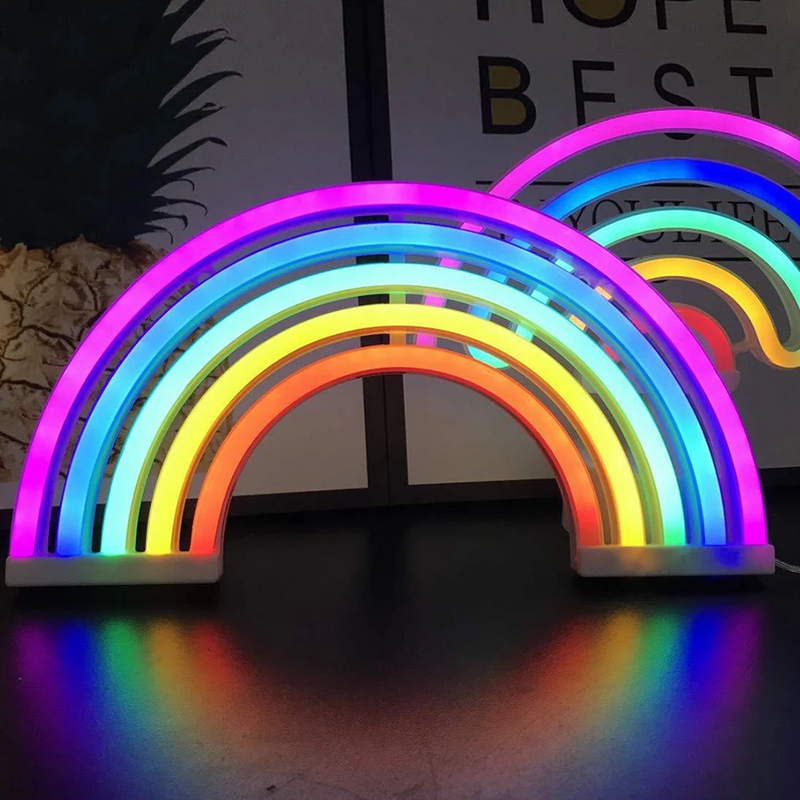 Nachtlampe | Regenbogen Aufladbar Langlebig Beruhigend Bunt-Luzern Mode