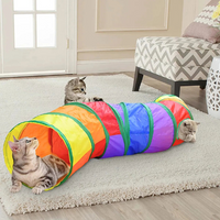 Katzenspieltunnel | Regenbogen Langlebig Interaktiv Sicher Bewegung-Luzern Mode