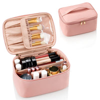 Make-Up Reisetasche | Kompakt Verstellbar Mit Fächern, Geräumig, Leichtgewichtig-Rosa-Luzern Mode