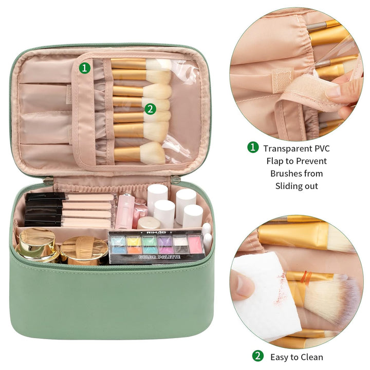Make-Up Reisetasche | Kompakt Verstellbar Mit Fächern, Geräumig, Leichtgewichtig-Luzern Mode