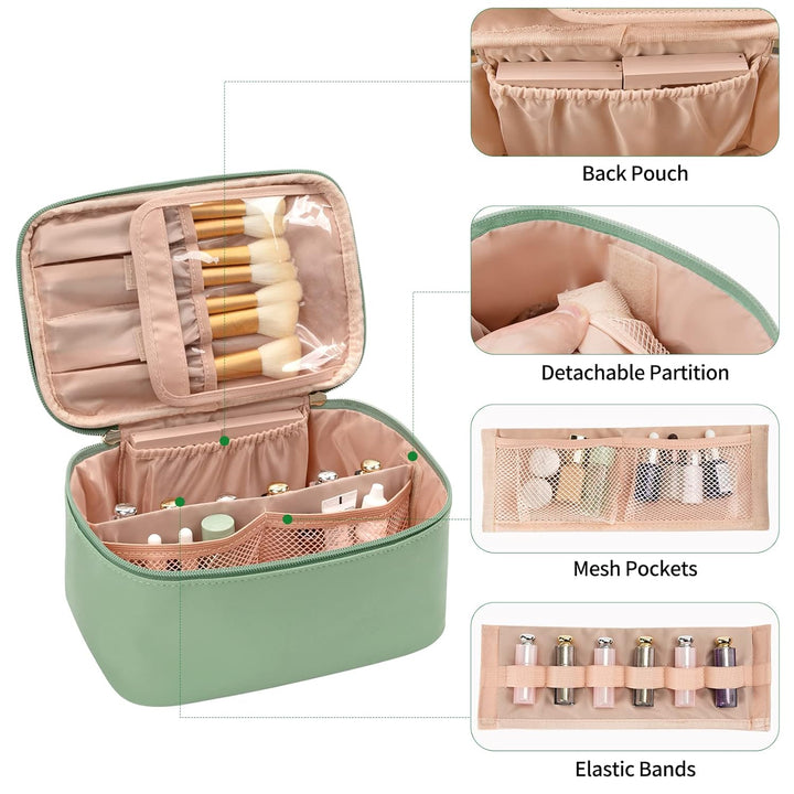 Make-Up Reisetasche | Kompakt Verstellbar Mit Fächern, Geräumig, Leichtgewichtig-Luzern Mode