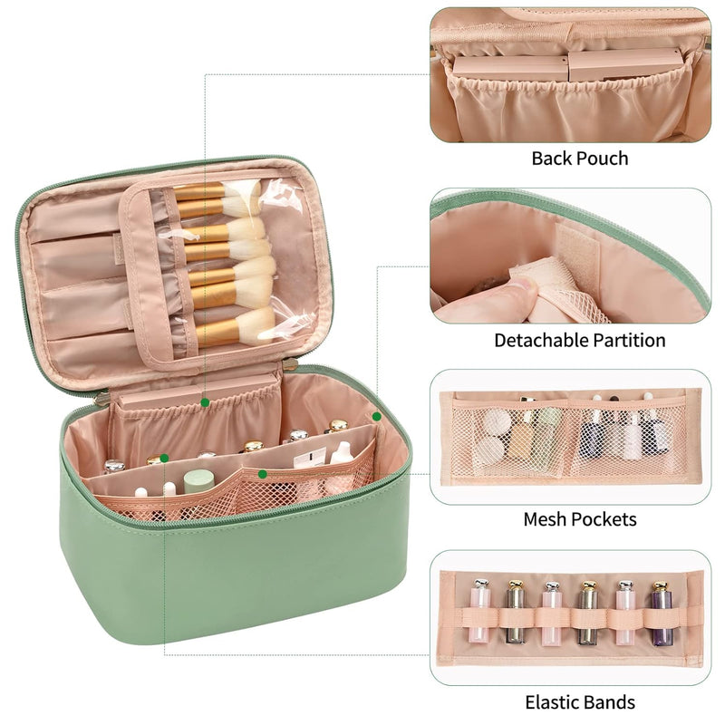 Make-Up Reisetasche | Kompakt Verstellbar Mit Fächern, Geräumig, Leichtgewichtig-Luzern Mode