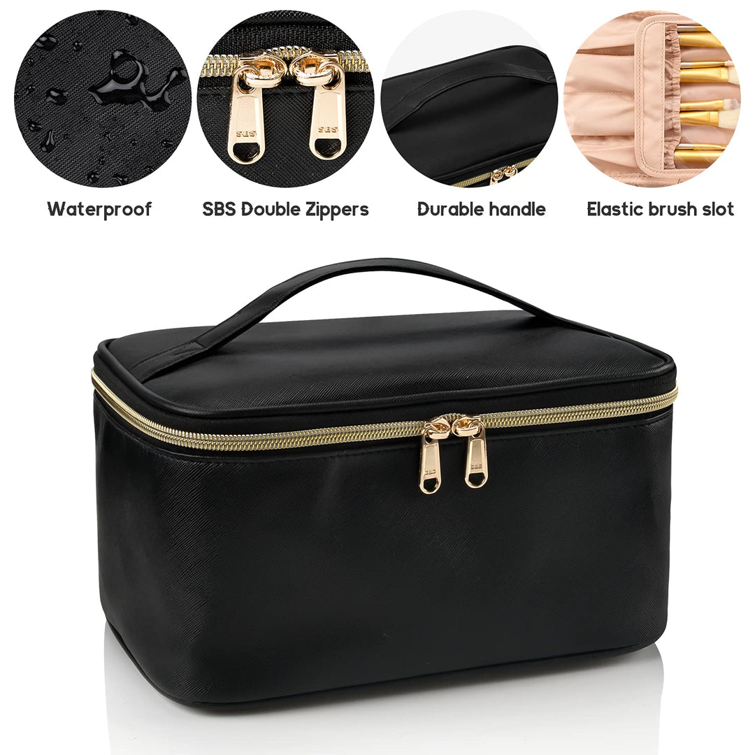 Make-Up Reisetasche | Kompakt Verstellbar Mit Fächern, Geräumig, Leichtgewichtig-Luzern Mode