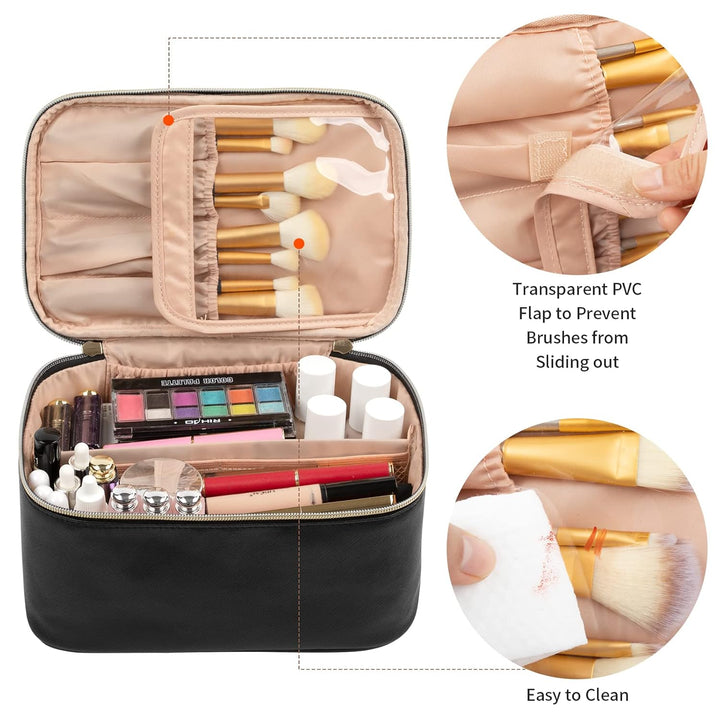 Make-Up Reisetasche | Kompakt Verstellbar Mit Fächern, Geräumig, Leichtgewichtig-Luzern Mode