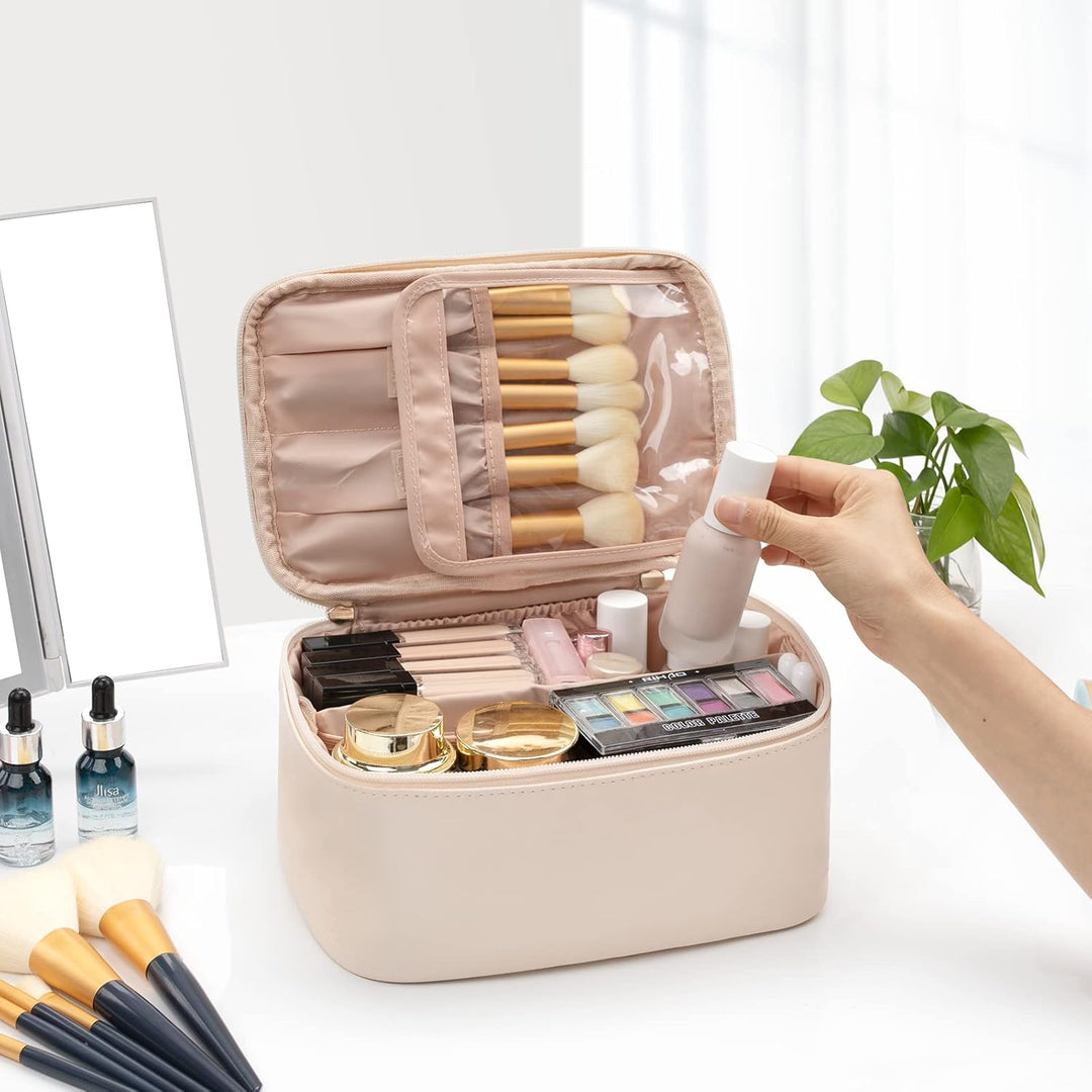 Make-Up Reisetasche | Kompakt Verstellbar Mit Fächern, Geräumig, Leichtgewichtig-Luzern Mode