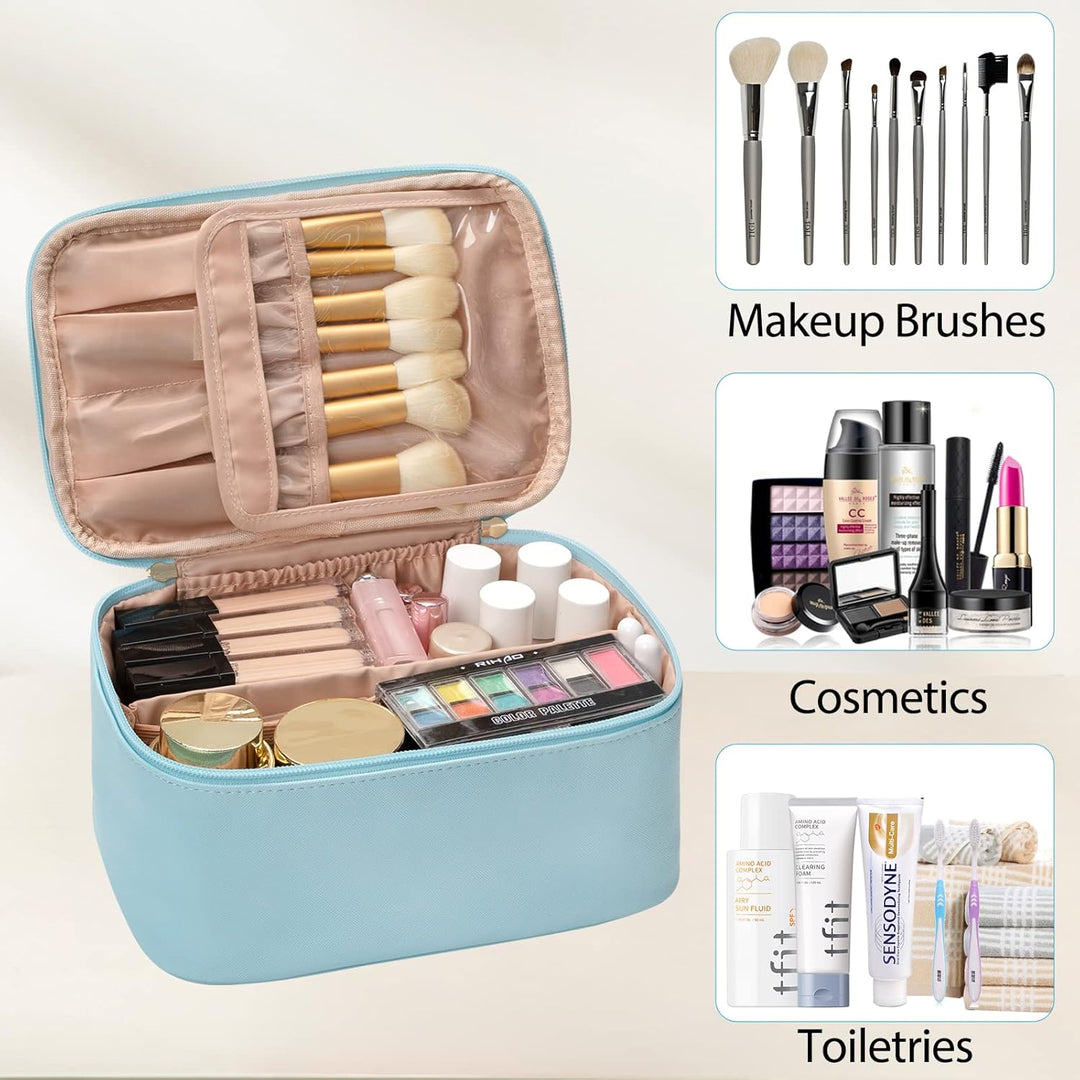 Make-Up Reisetasche | Kompakt Verstellbar Mit Fächern, Geräumig, Leichtgewichtig-Luzern Mode
