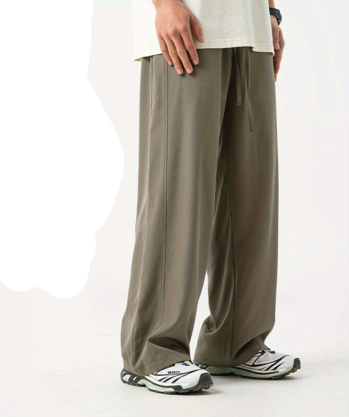 Herren Jogginghose mit Kordelzug - Bequeme Freizeithose-Grün-M-Luzern Mode