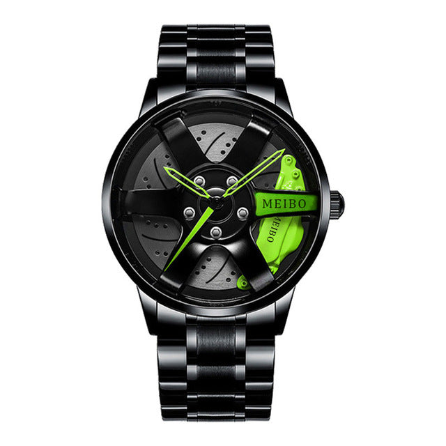 Herren-Automatikuhr mit sportlichem Zifferblatt-Design-Grün-Stil 2-Luzern Mode